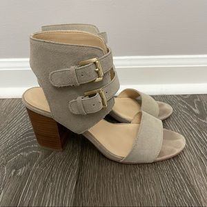 Nine West Gemina leather block heel strapped sandals